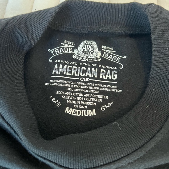 American Rag Sweatshirt Zipper Pocket Long Sleeve Men Size M - Picture 7 of 7